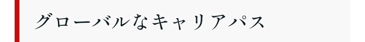 グローバルなキャリアパス